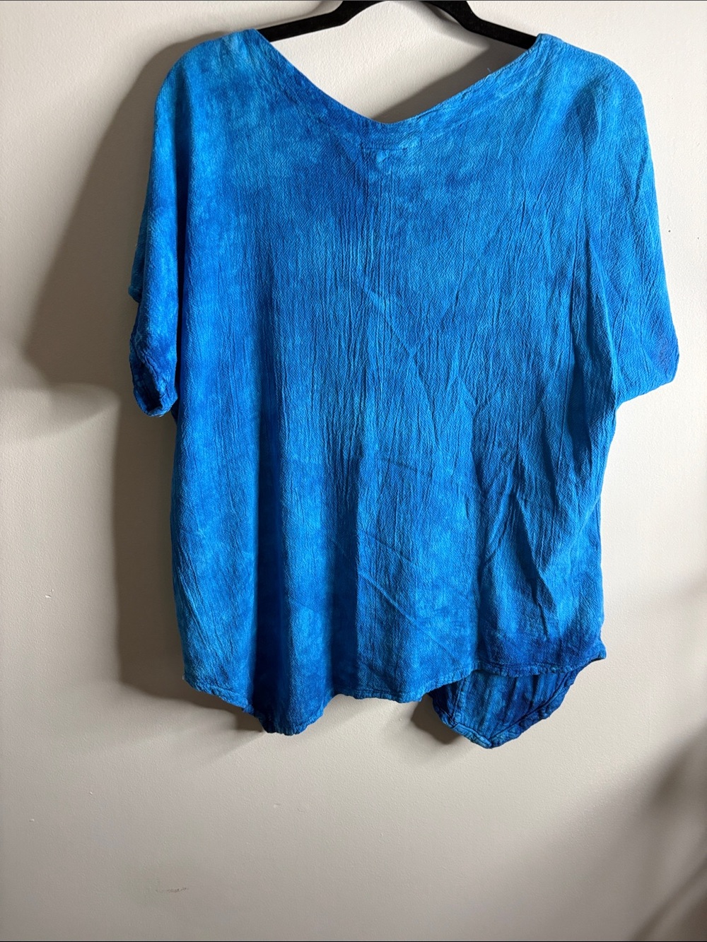Oh My Gauze! Electric Blue V-Neck Tunic - Picture 8 of 8